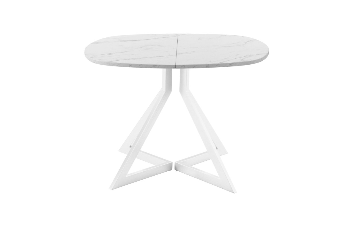 Обеденный стол AMC Elite (серии SLIM) / E20(900) D7 (белый/Мрамор Кристалл)