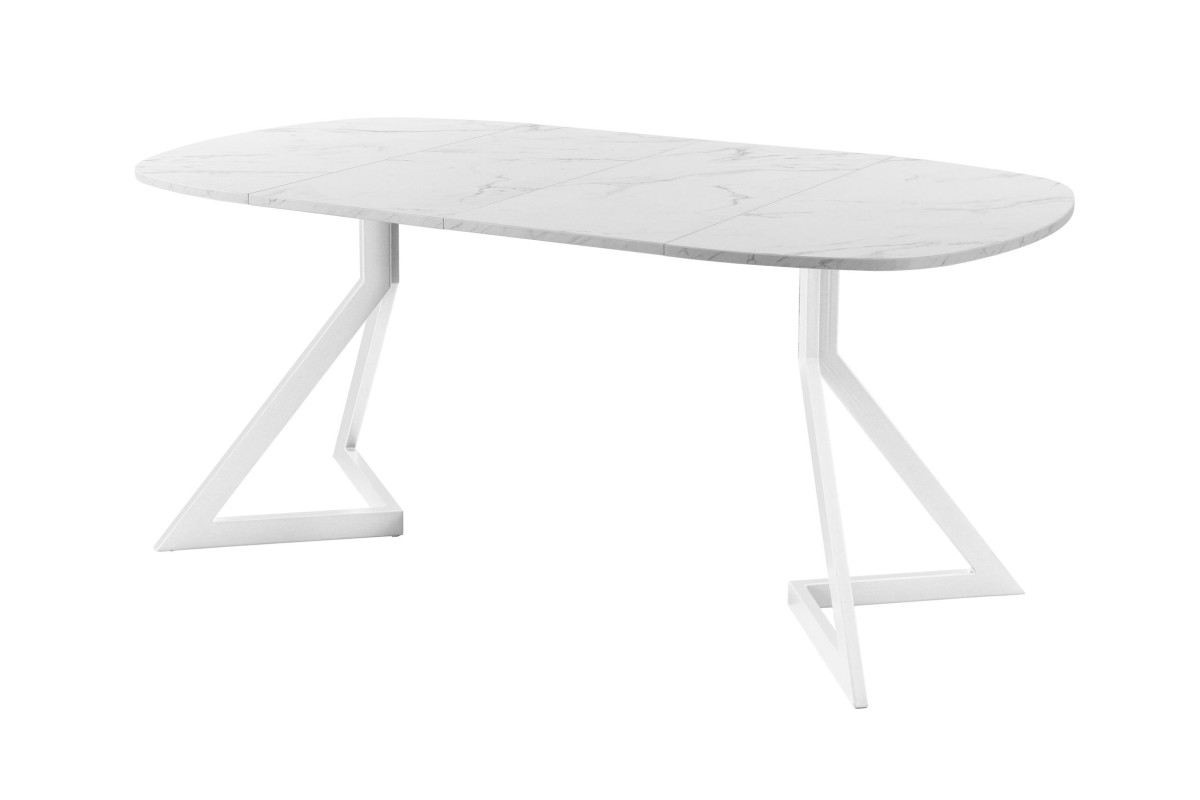 Обеденный стол AMC Elite (серии SLIM) / E20(900) D7 (белый/Мрамор Кристалл)