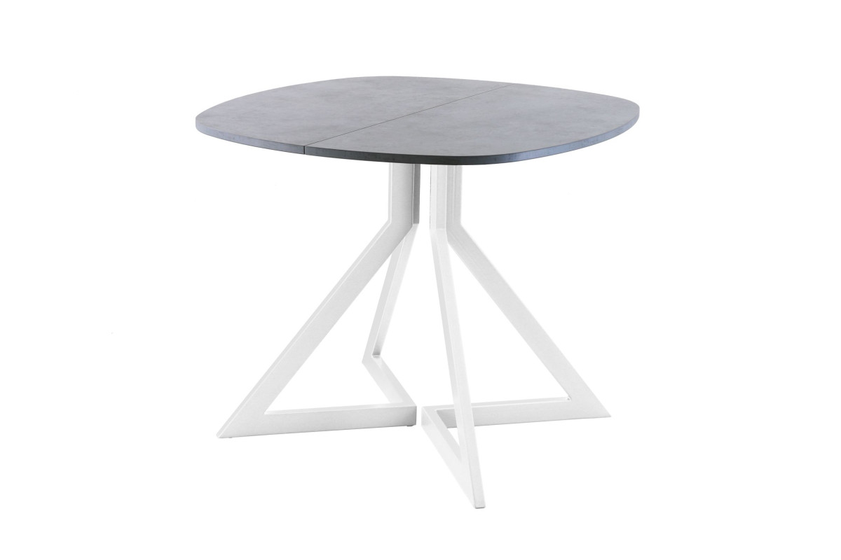 Обеденный стол AMC Elite (серии SLIM) / E20(800) D7 (белый/Бетон Чикаго светло-серый)
