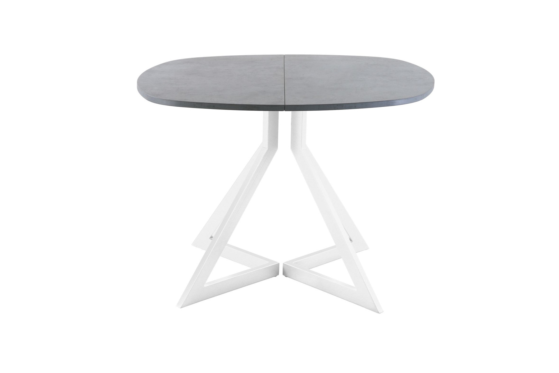 Обеденный стол AMC Elite (серии SLIM) / E20(900) D7 (белый/Бетон Чикаго светло-серый)