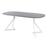 Обеденный стол AMC Elite (серии SLIM) / E20(800) D7 (белый/Бетон Чикаго светло-серый)