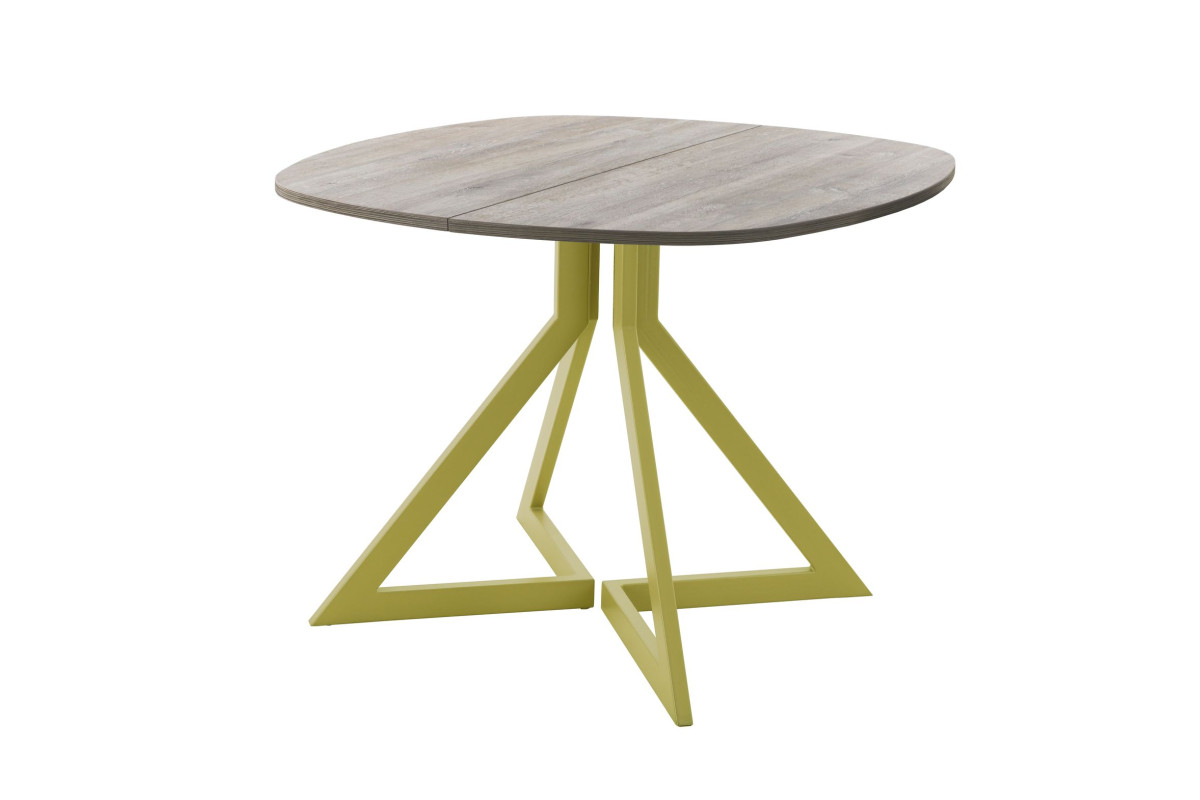 Обеденный стол AMC Elite (серии SLIM) / E20(800) D7 (золото/Дуб Уайт-Ривер песочно-бежевый)