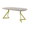 Обеденный стол AMC Elite (серии SLIM) / E20(800) D7 (золото/Дуб Уайт-Ривер песочно-бежевый)