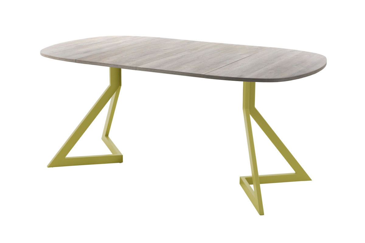 Обеденный стол AMC Elite (серии SLIM) / E20(800) D7 (золото/Дуб Уайт-Ривер песочно-бежевый)