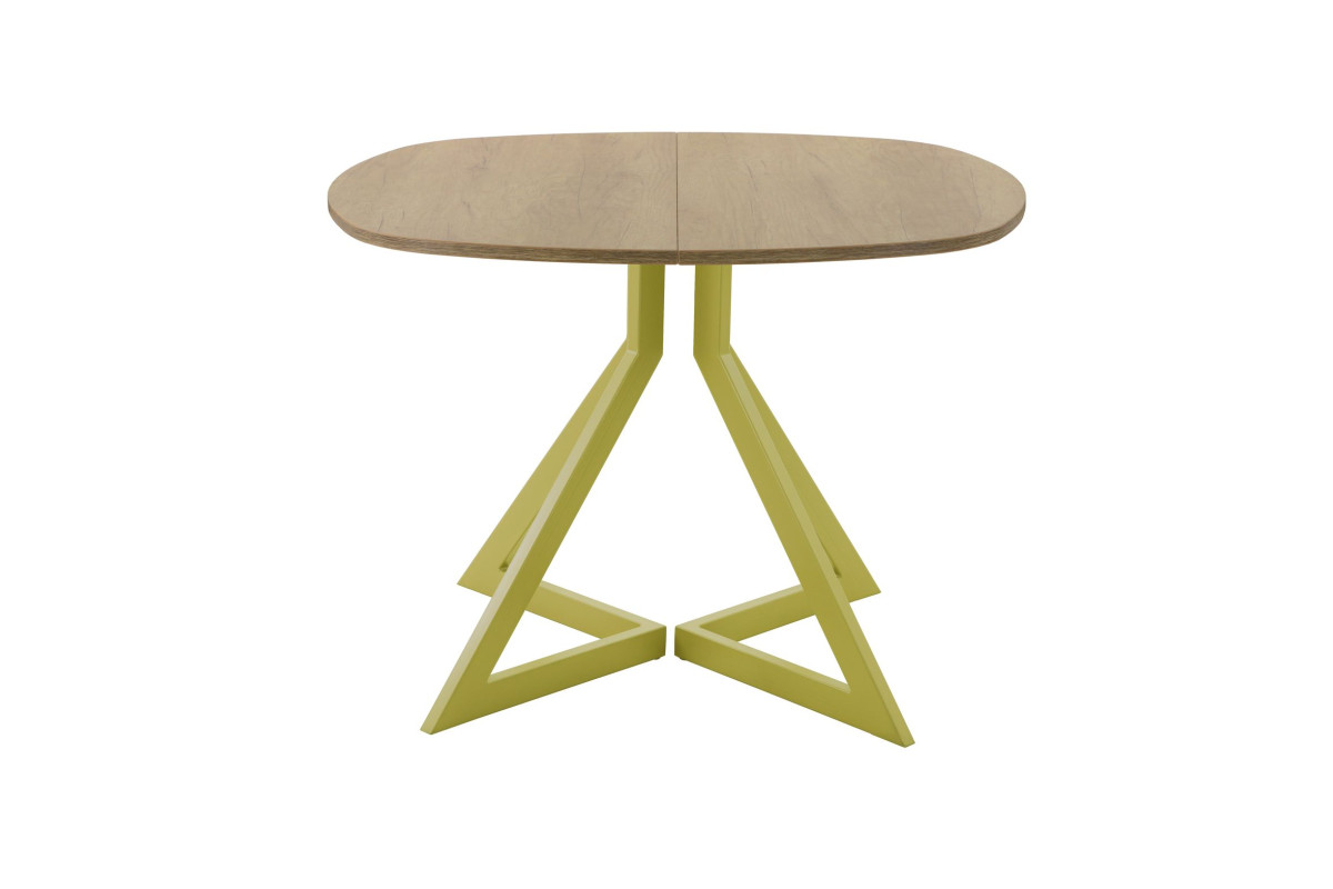 Обеденный стол AMC Elite (серии SLIM) / E20(800) D7 (золото/Дуб Небраска Натуральный)