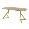 Обеденный стол AMC Elite (серии SLIM) / E20(800) D7 (золото/Дуб Небраска Натуральный)