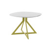 Обеденный стол AMC Elite (серии SLIM) / E20(900) D7 (золото/Мрамор Кристалл)