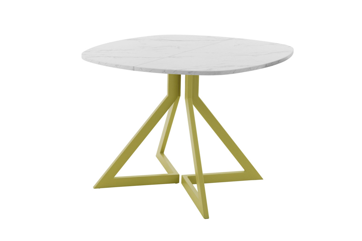 Обеденный стол AMC Elite (серии SLIM) / E20(900) D7 (золото/Мрамор Кристалл)