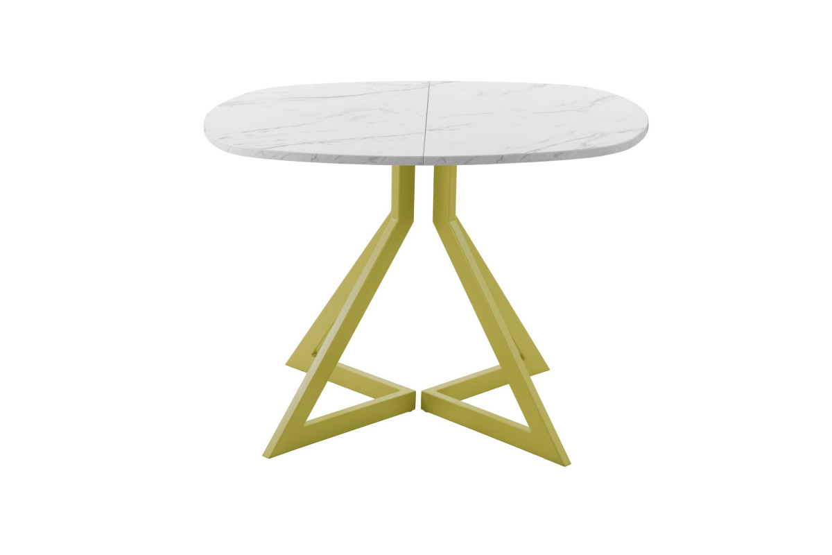 Обеденный стол AMC Elite (серии SLIM) / E20(900) D7 (золото/Мрамор Кристалл)