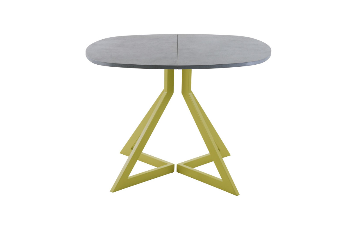 Обеденный стол AMC Elite (серии SLIM) / E20(900) D7 (золото/Бетон Чикаго светло-серый)