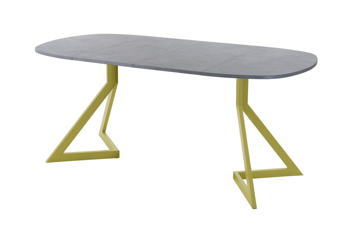 Обеденный стол AMC Elite (серии SLIM) / E20(900) D7 (золото/Бетон Чикаго светло-серый)