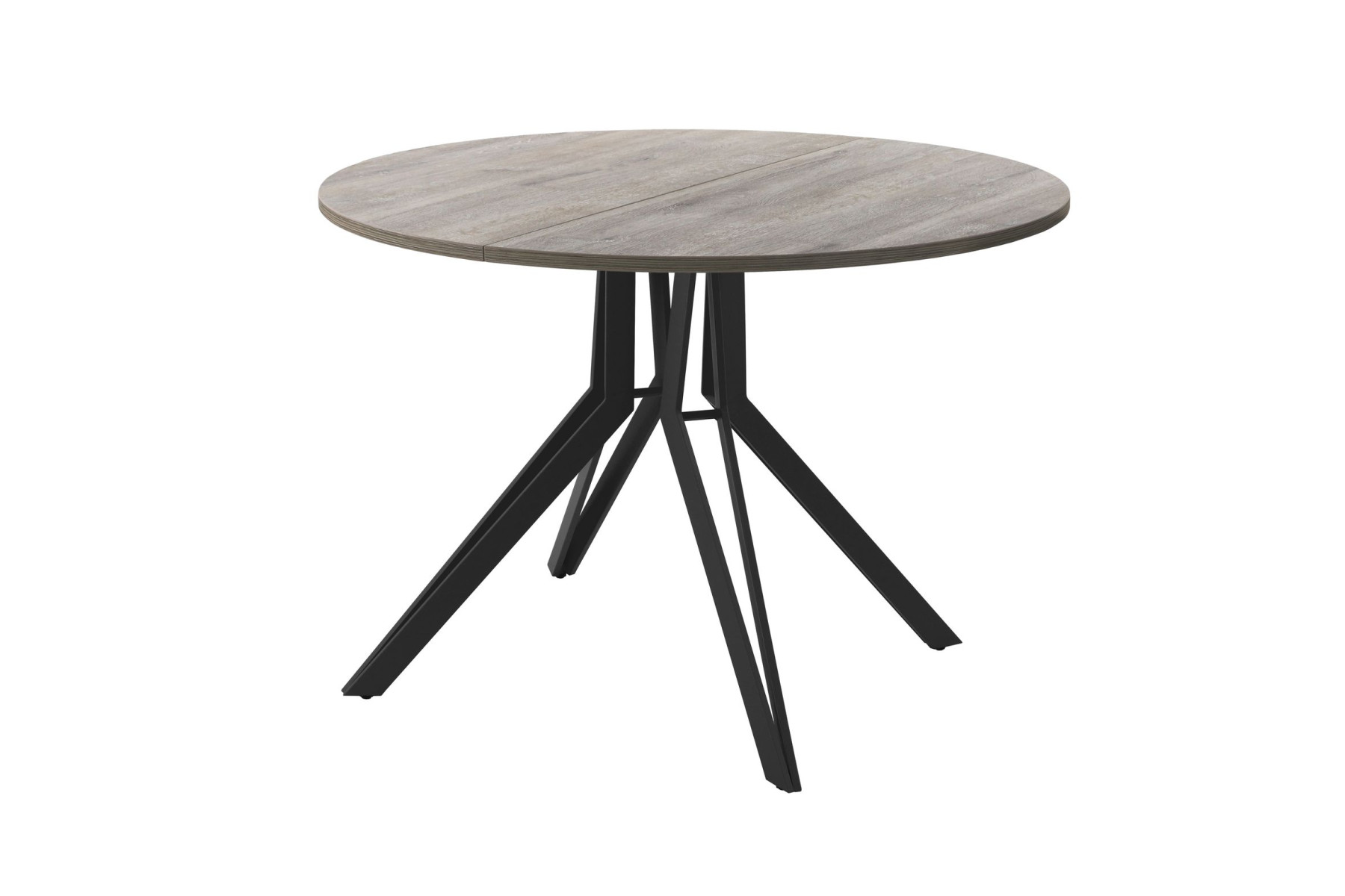 Обеденный стол AMC Elite (серии SLIM) / E21(800) D1 (черный/Дуб Уайт-Ривер песочно-бежевый)