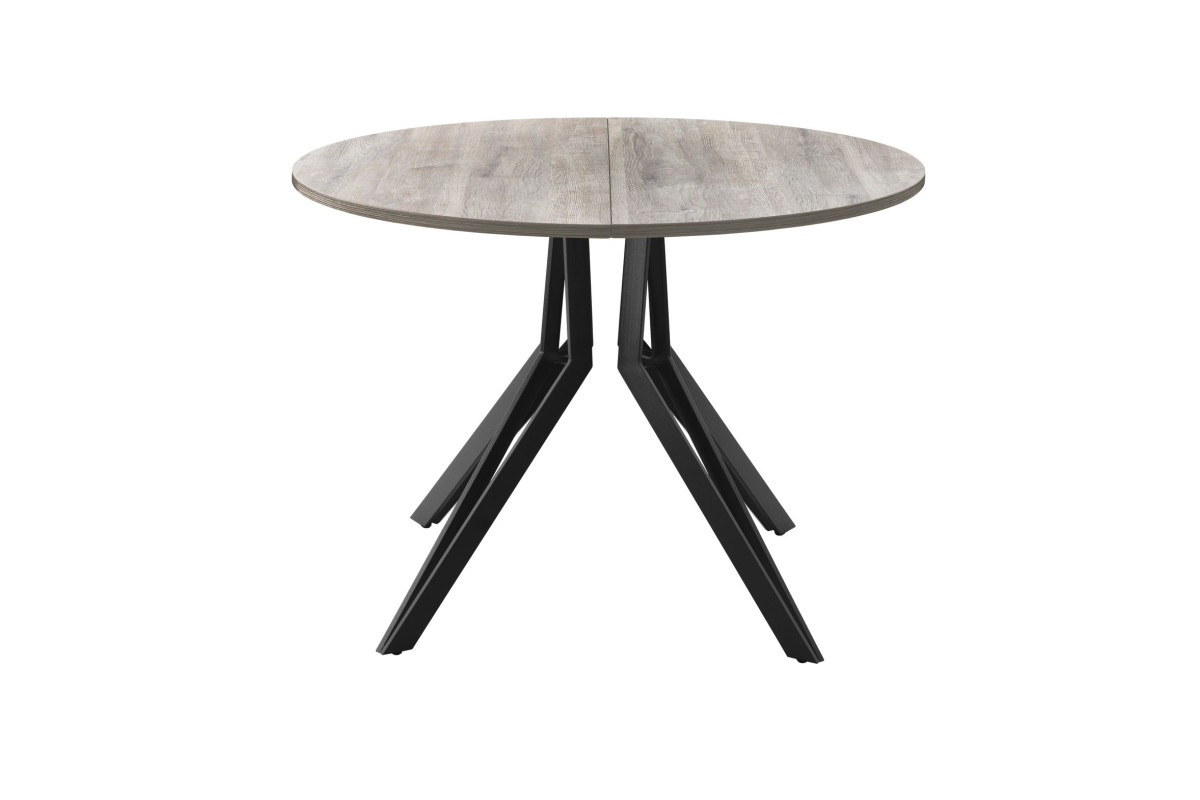 Обеденный стол AMC Elite (серии SLIM) / E21(800) D1 (черный/Дуб Уайт-Ривер песочно-бежевый)