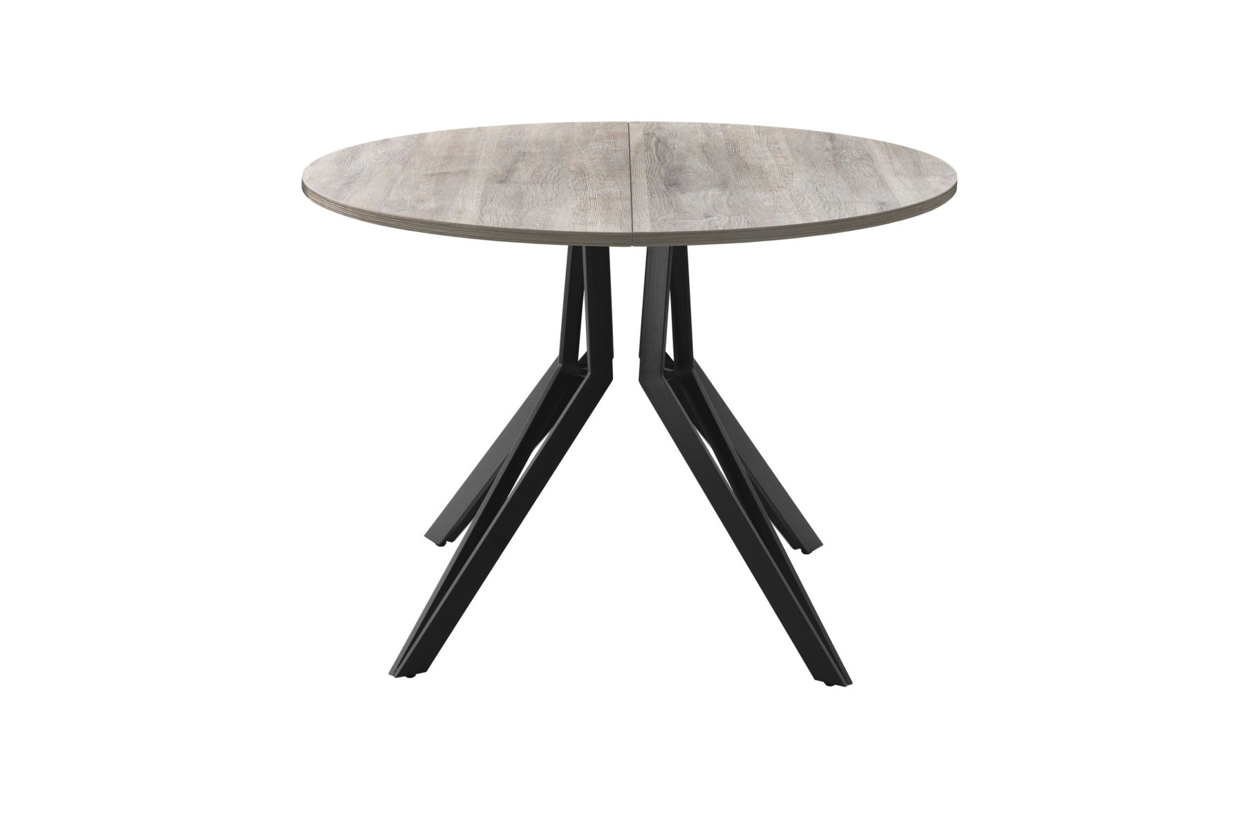 Обеденный стол AMC Elite (серии SLIM) / E21(800) D1 (черный/Дуб Уайт-Ривер песочно-бежевый)