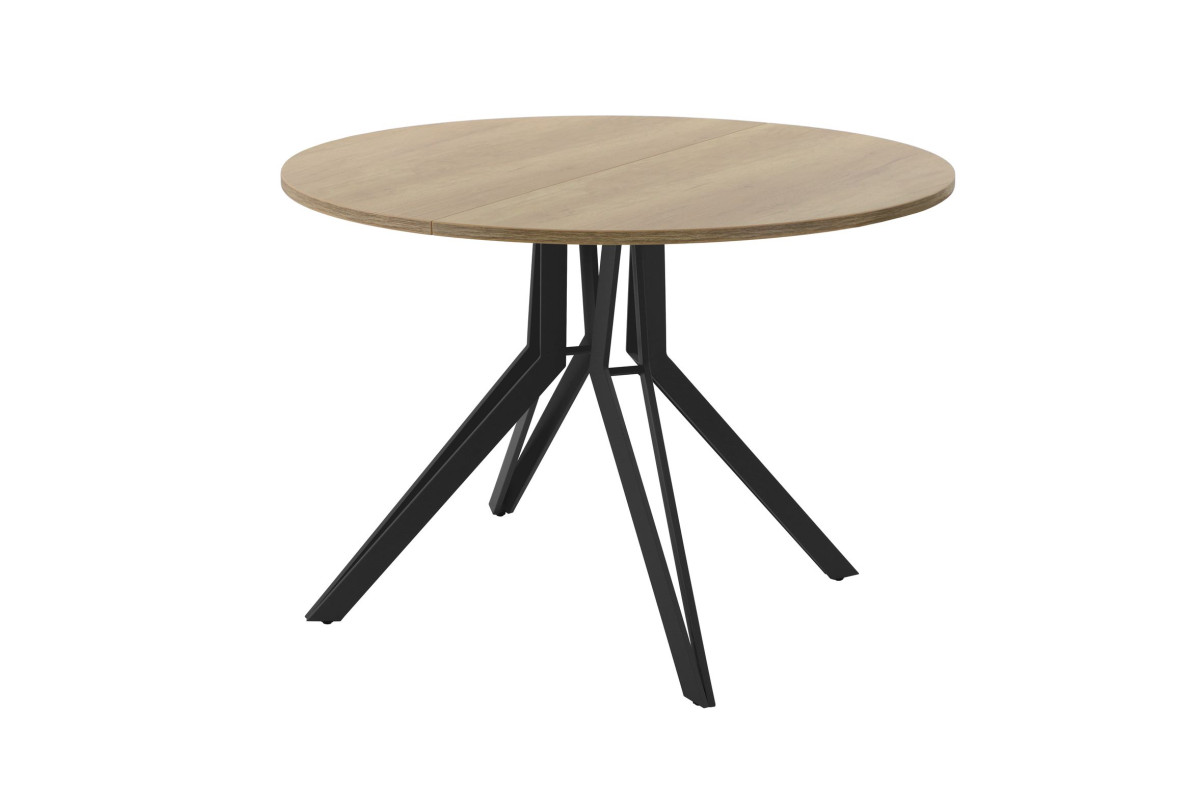 Обеденный стол AMC Elite (серии SLIM) / E21(900) D1 (черный/Дуб Небраска Натуральный)