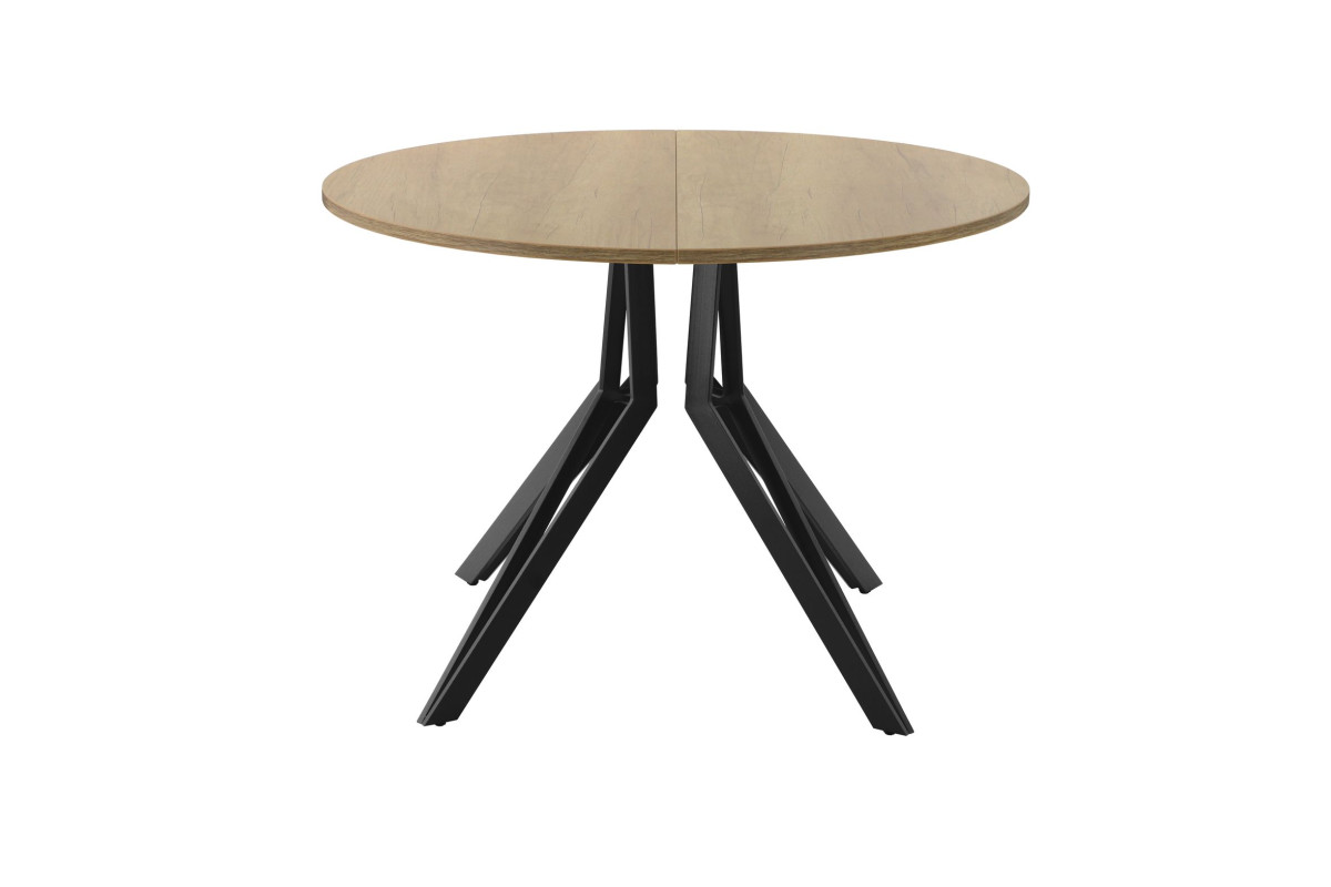 Обеденный стол AMC Elite (серии SLIM) / E21(900) D1 (черный/Дуб Небраска Натуральный)