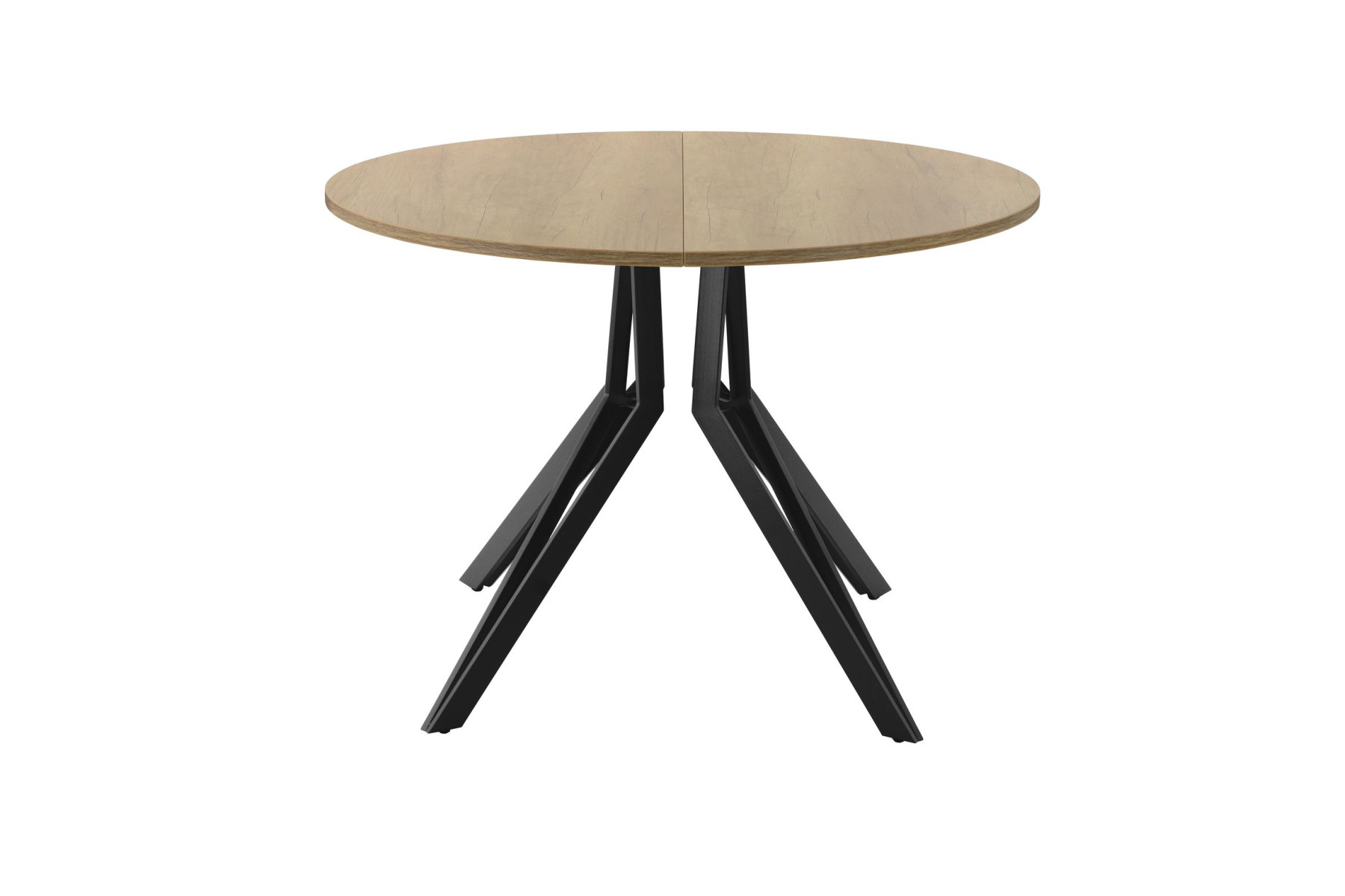 Обеденный стол AMC Elite (серии SLIM) / E21(900) D1 (черный/Дуб Небраска Натуральный)