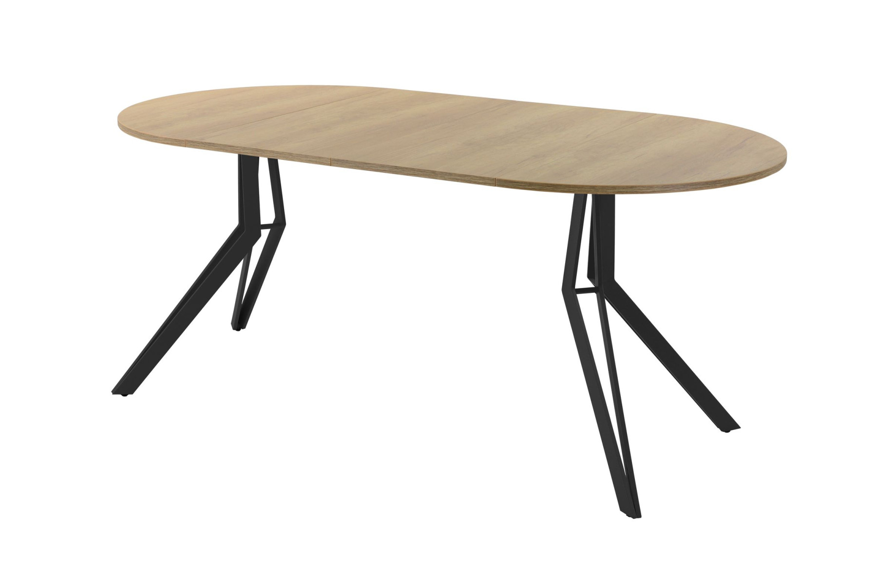 Обеденный стол AMC Elite (серии SLIM) / E21(900) D1 (черный/Дуб Небраска Натуральный)