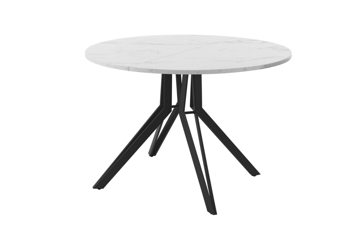 Обеденный стол AMC Elite (серии SLIM) / E21(900) D1 (черный/Мрамор Кристалл)