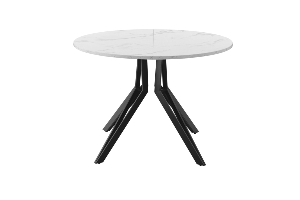 Обеденный стол AMC Elite (серии SLIM) / E21(900) D1 (черный/Мрамор Кристалл)