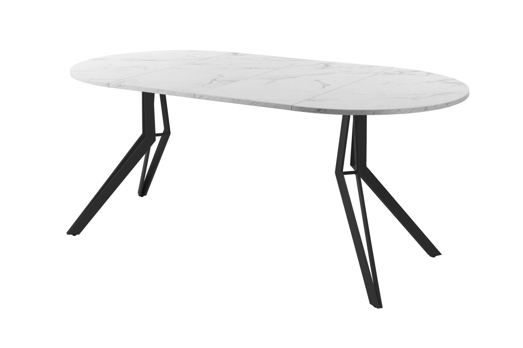 Обеденный стол AMC Elite (серии SLIM) / E21(900) D1 (черный/Мрамор Кристалл)