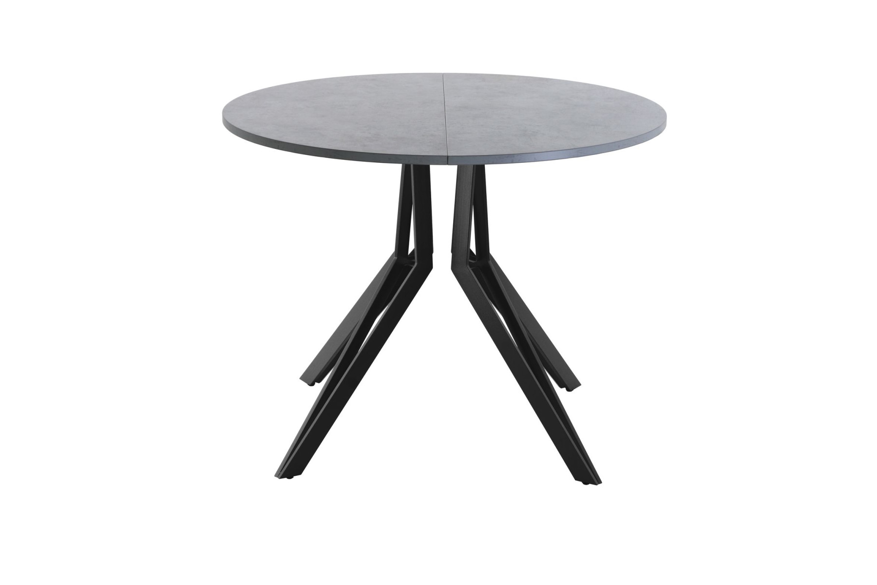 Обеденный стол AMC Elite (серии SLIM) / E21(800) D1 (черный/Бетон Чикаго светло-серый)