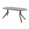 Обеденный стол AMC Elite (серии SLIM) / E21(800) D1 (черный/Бетон Чикаго светло-серый)