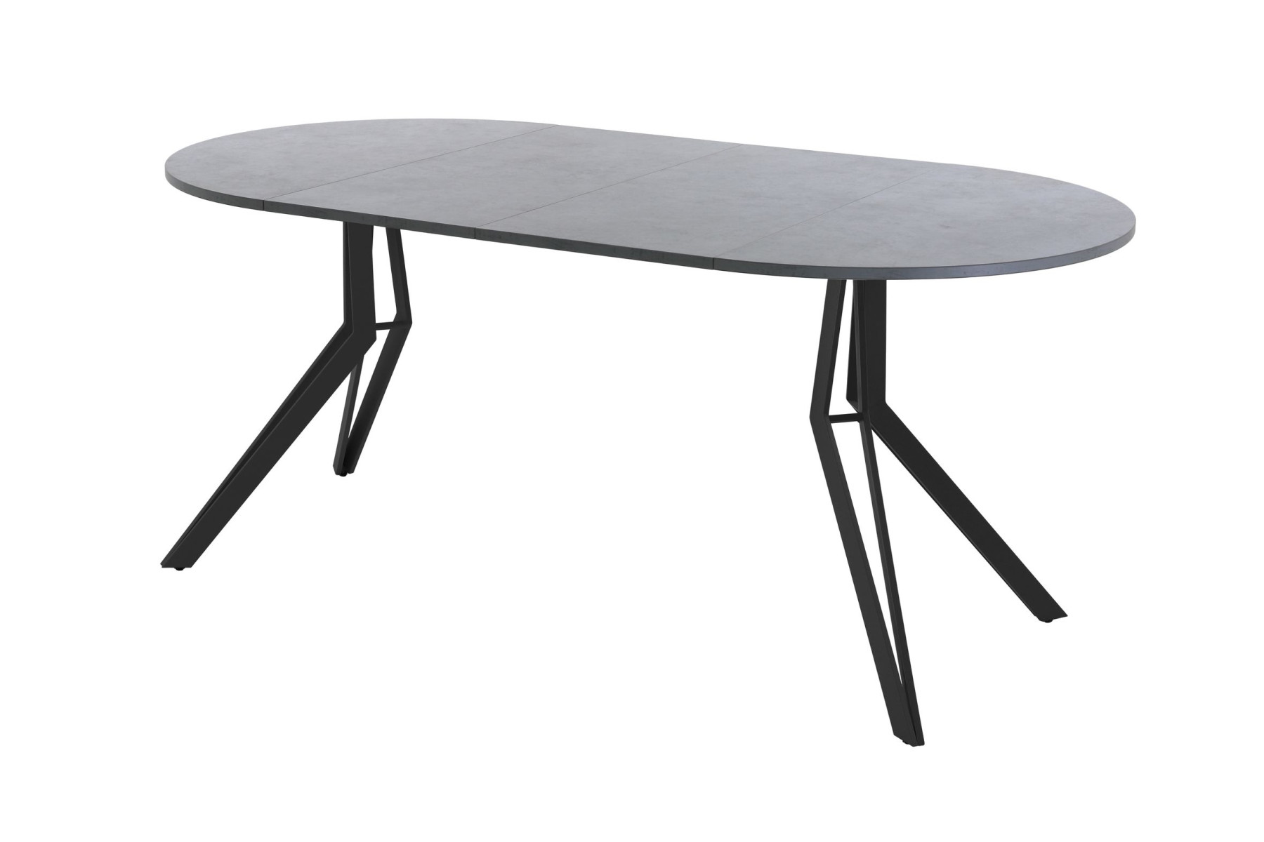 Обеденный стол AMC Elite (серии SLIM) / E21(800) D1 (черный/Бетон Чикаго светло-серый)