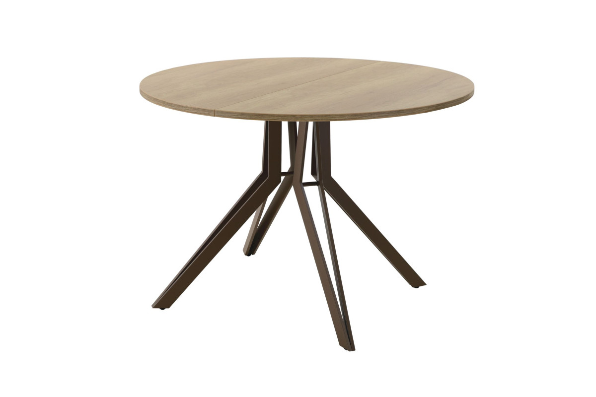 Обеденный стол AMC Elite (серии SLIM) / E21(800) D1 (коричневый/Дуб Небраска Натуральный)