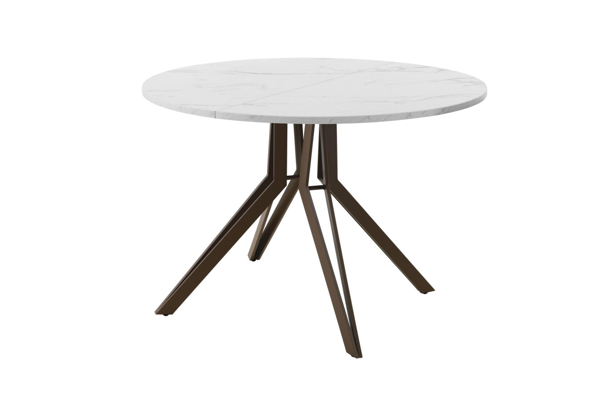 Обеденный стол AMC Elite (серии SLIM) / E21(900) D1 (коричневый/Мрамор Кристалл)