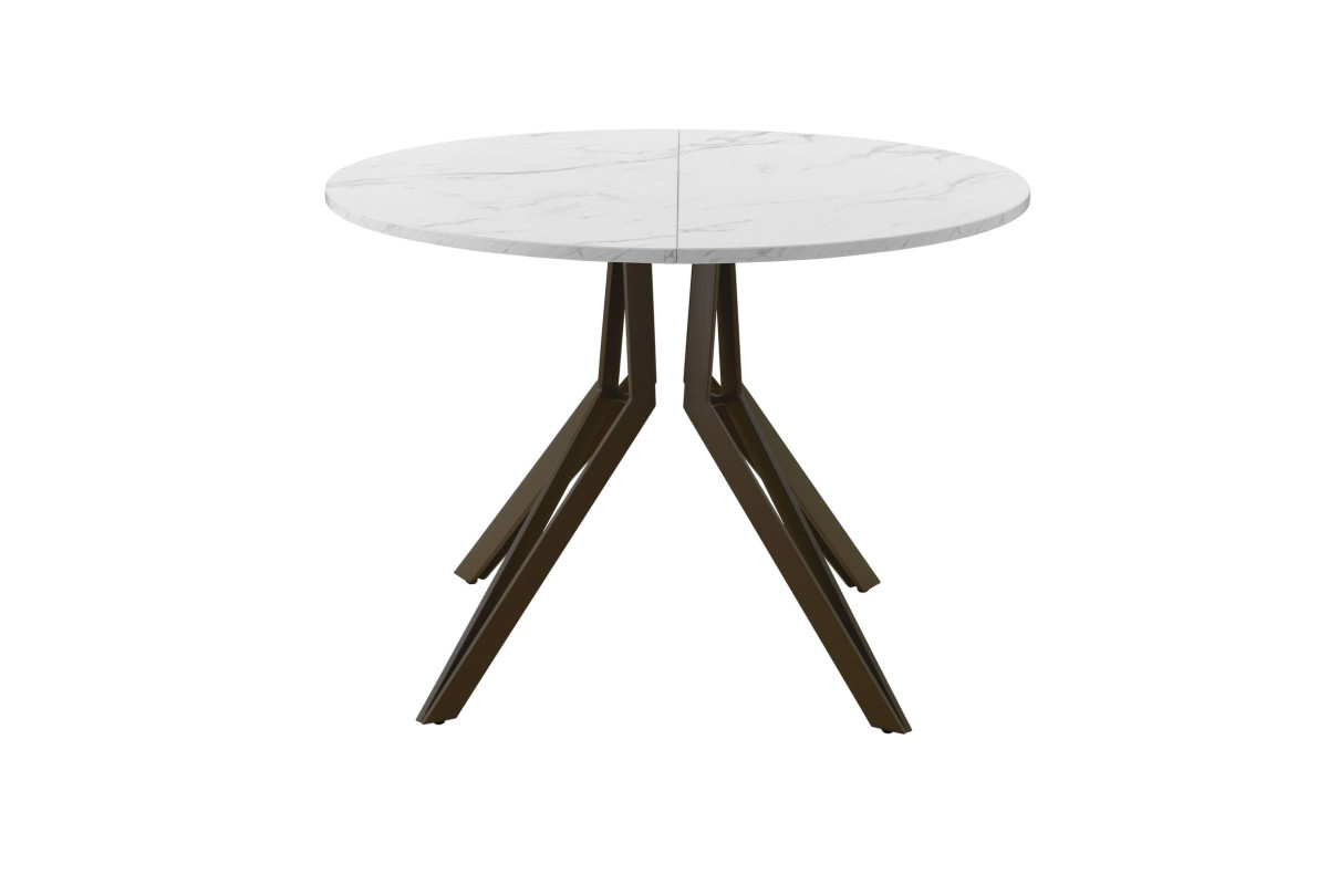 Обеденный стол AMC Elite (серии SLIM) / E21(900) D1 (коричневый/Мрамор Кристалл)