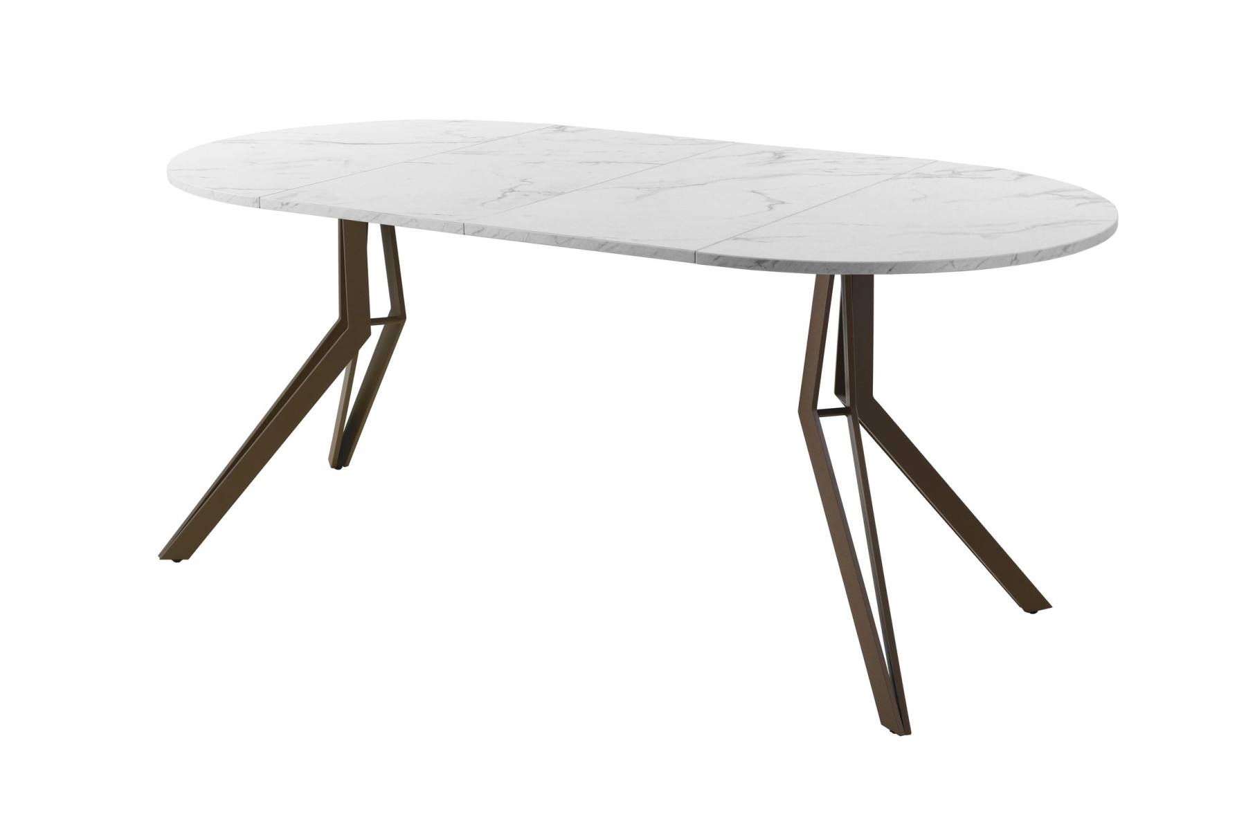 Обеденный стол AMC Elite (серии SLIM) / E21(900) D1 (коричневый/Мрамор Кристалл)