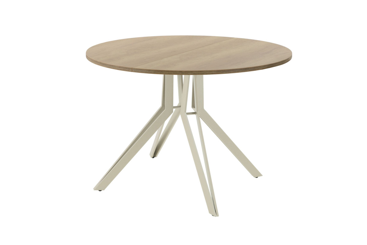 Обеденный стол AMC Elite (серии SLIM) / E21(900) D1 (бежевый/Дуб Небраска Натуральный)