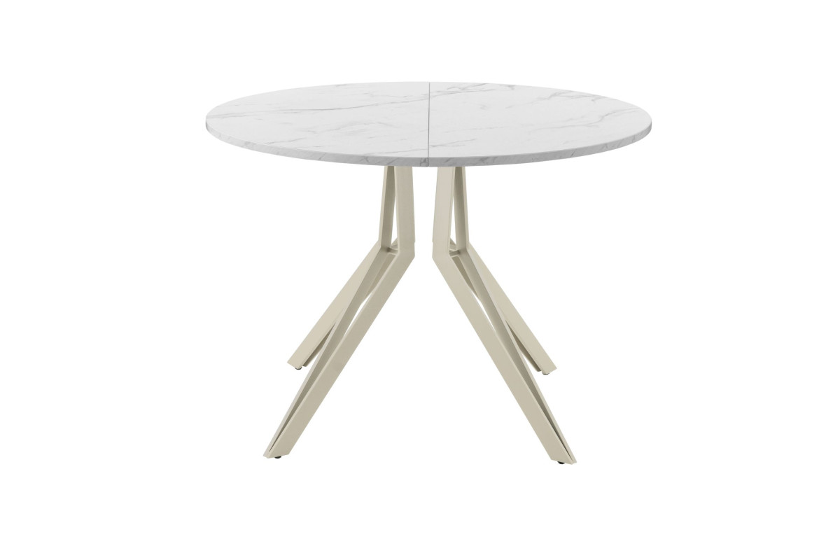 Обеденный стол AMC Elite (серии SLIM) / E21(900) D1 (бежевый/Мрамор Кристалл)