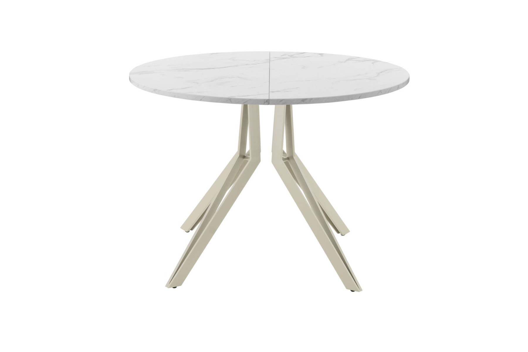 Обеденный стол AMC Elite (серии SLIM) / E21(900) D1 (бежевый/Мрамор Кристалл)