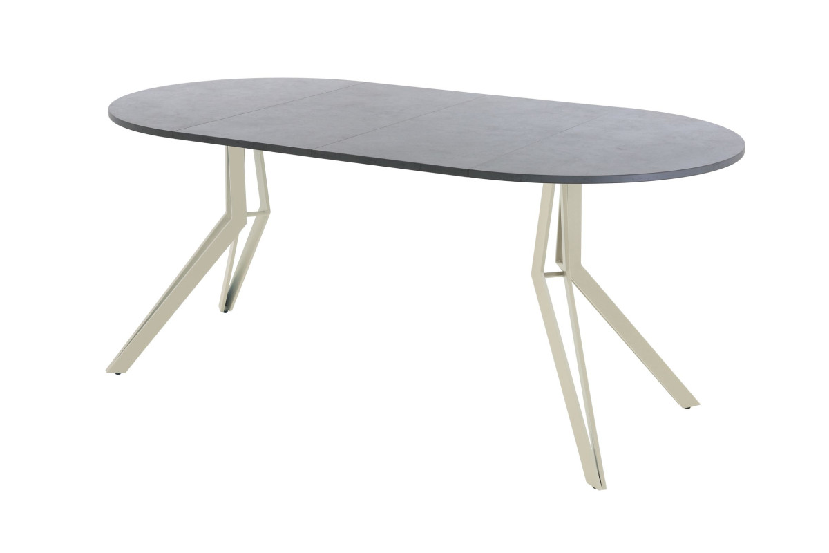 Обеденный стол AMC Elite (серии SLIM) / E21(900) D1 (бежевый/Бетон Чикаго светло-серый)