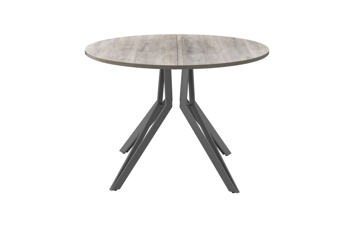 Обеденный стол AMC Elite (серии SLIM) / E21(900) D1 (графит/Дуб Уайт-Ривер песочно-бежевый)