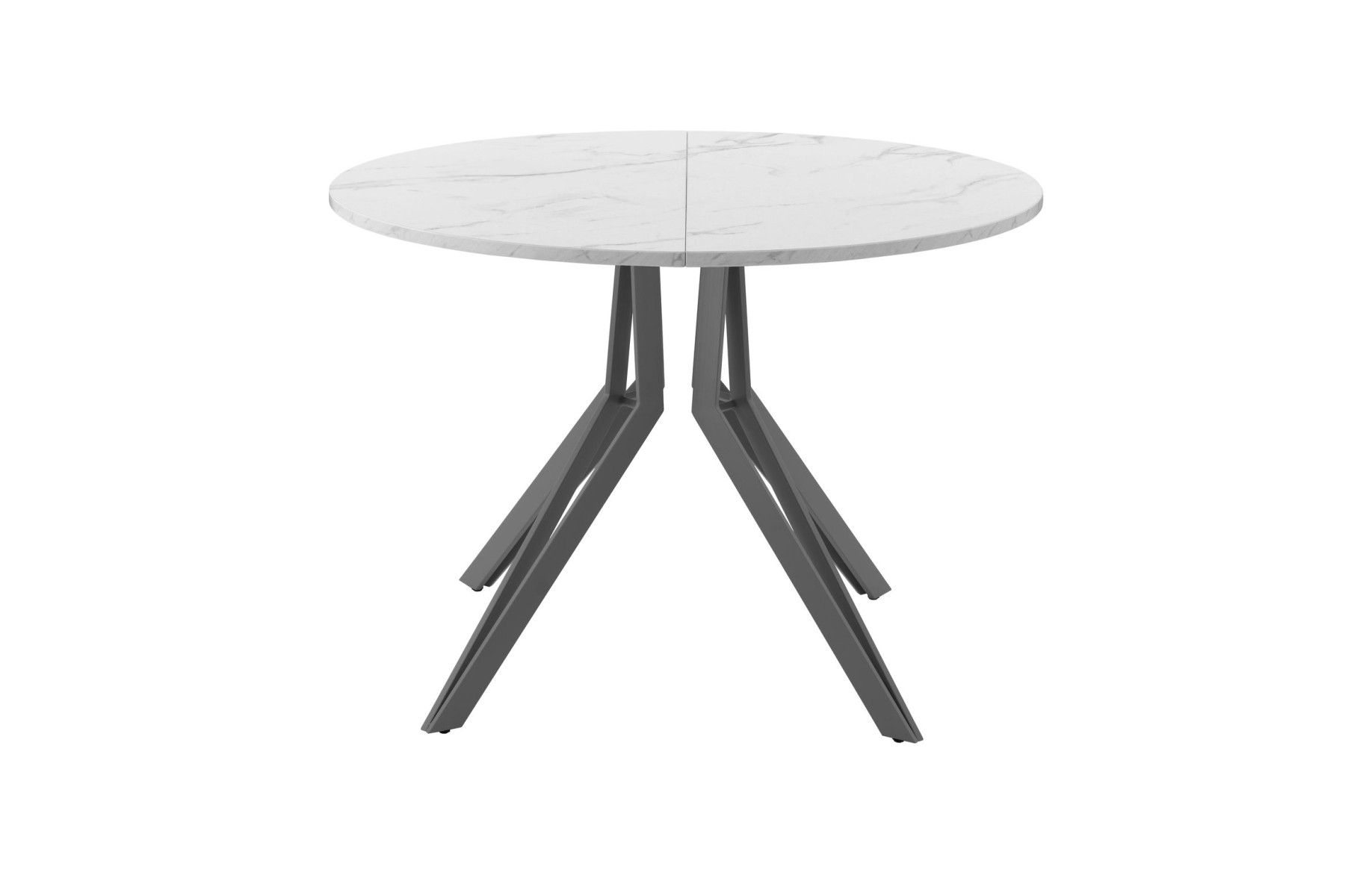 Обеденный стол AMC Elite (серии SLIM) / E21(800) D1 (графит/Мрамор Кристалл)
