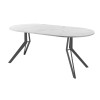 Обеденный стол AMC Elite (серии SLIM) / E21(800) D1 (графит/Мрамор Кристалл)
