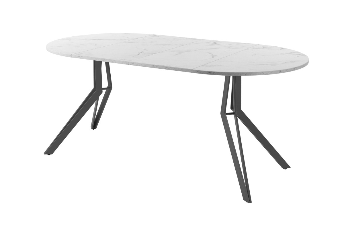 Обеденный стол AMC Elite (серии SLIM) / E21(800) D1 (графит/Мрамор Кристалл)