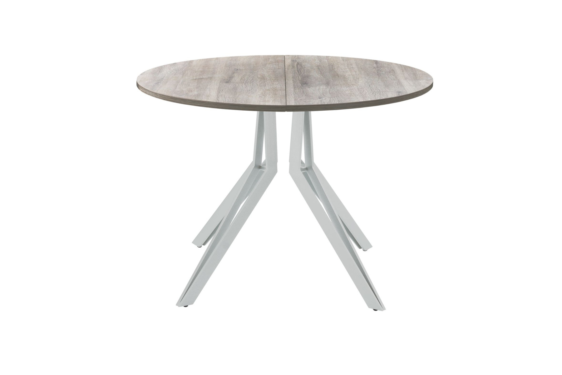 Обеденный стол AMC Elite (серии SLIM) / E21(900) D1 (серебро/Дуб Уайт-Ривер песочно-бежевый)