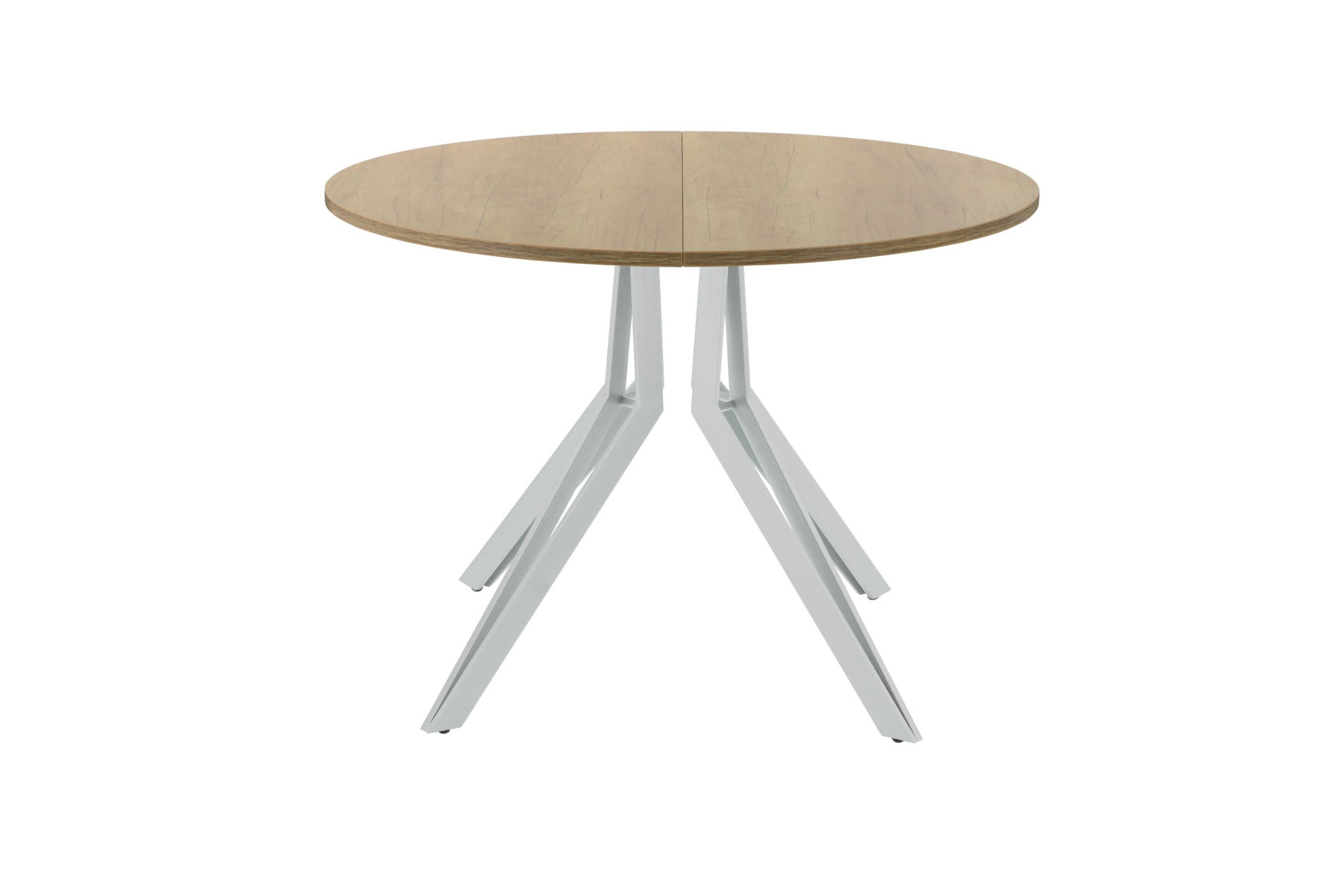 Обеденный стол AMC Elite (серии SLIM) / E21(800) D1 (серебро/Дуб Небраска Натуральный)