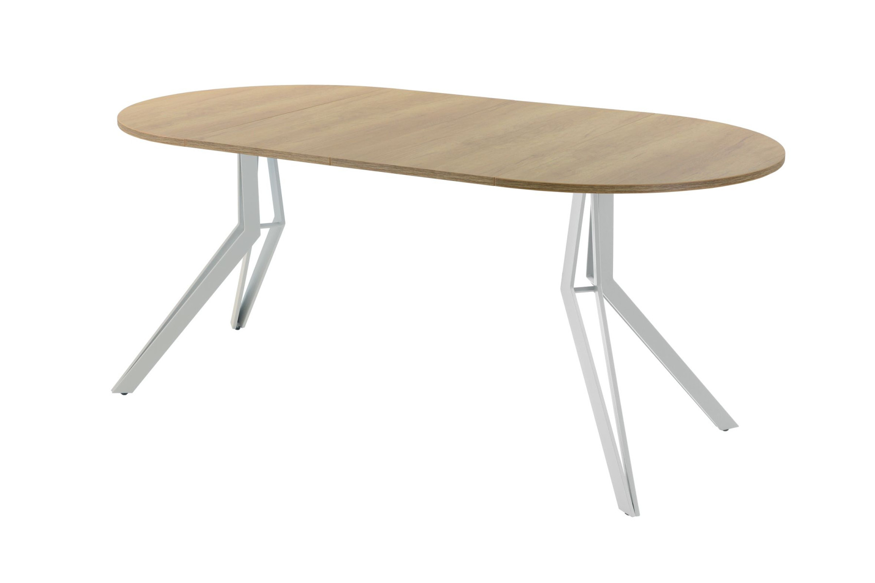 Обеденный стол AMC Elite (серии SLIM) / E21(800) D1 (серебро/Дуб Небраска Натуральный)