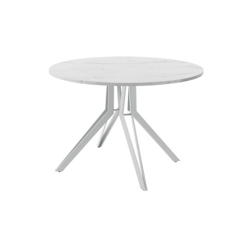 Обеденный стол AMC Elite (серии SLIM) / E21(900) D1 (серебро/Мрамор Кристалл)