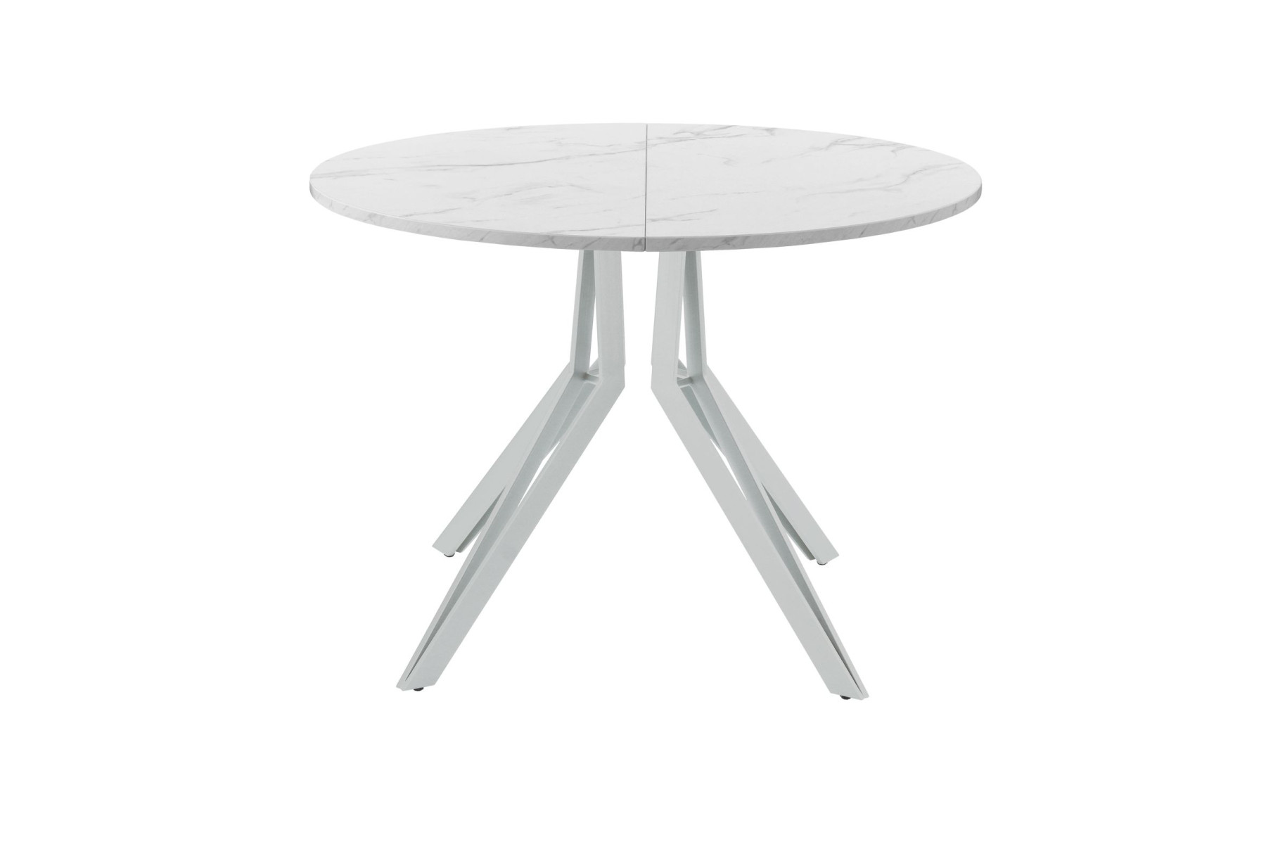 Обеденный стол AMC Elite (серии SLIM) / E21(800) D1 (серебро/Мрамор Кристалл)