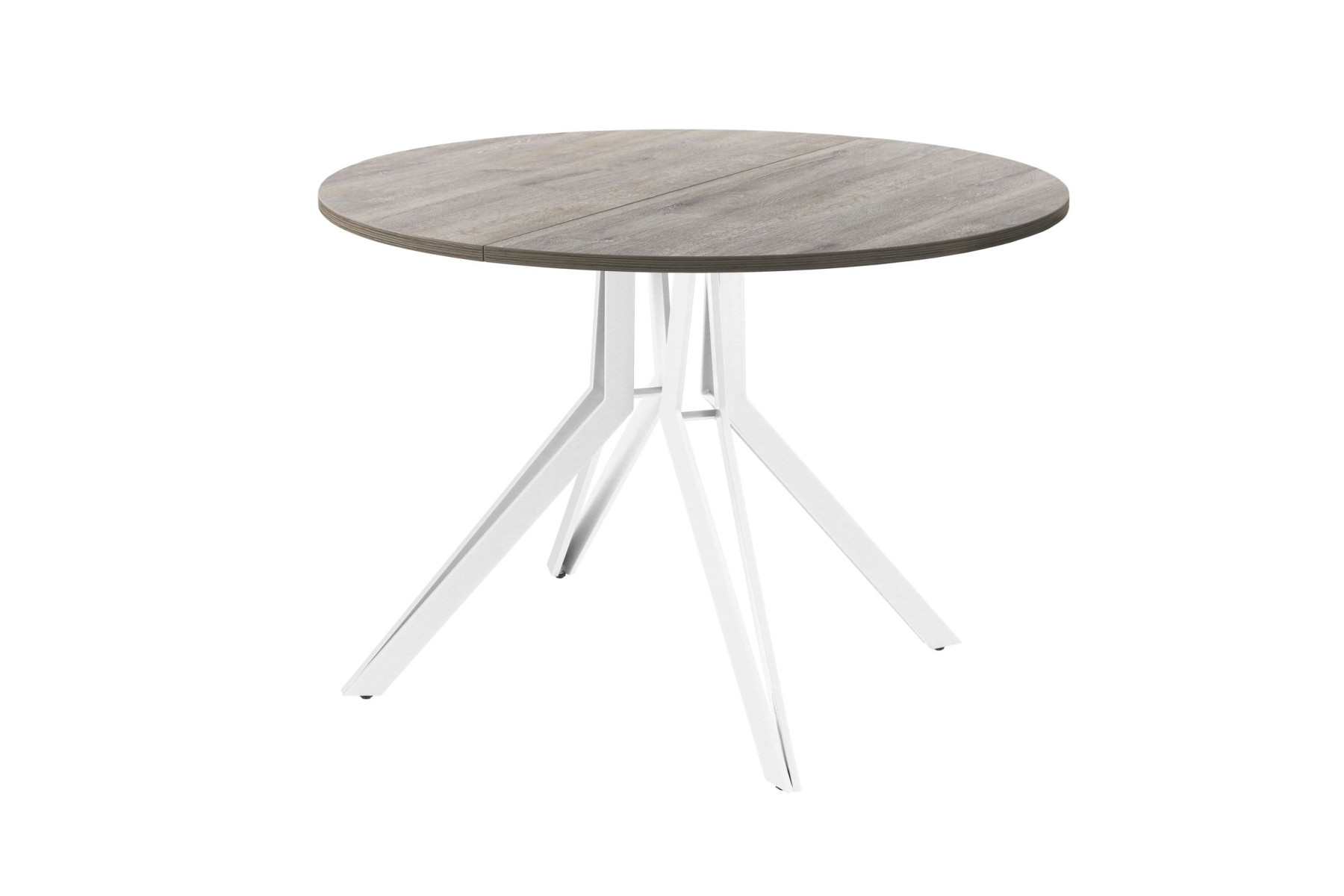 Обеденный стол AMC Elite (серии SLIM) / E21(800) D1 (белый/Дуб Уайт-Ривер песочно-бежевый)