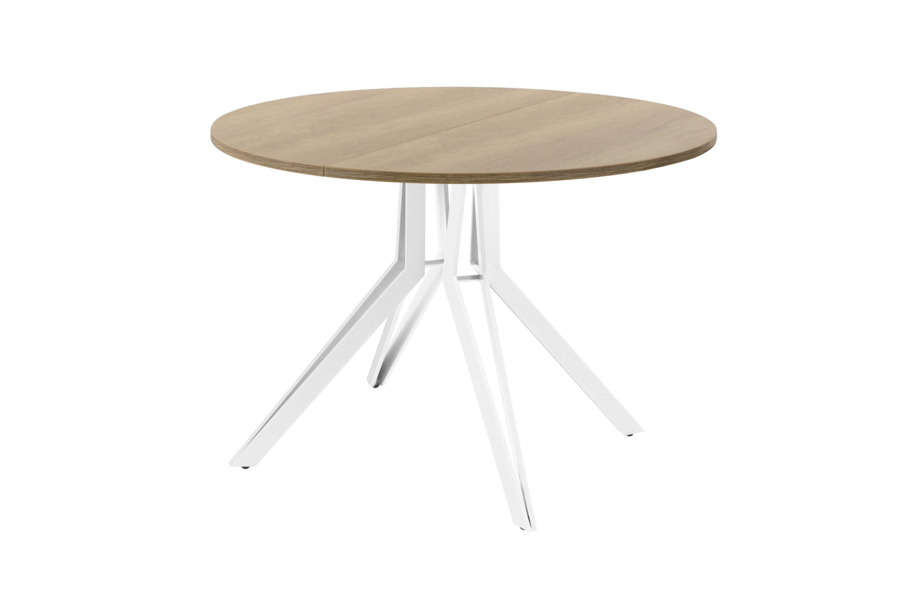 Обеденный стол AMC Elite (серии SLIM) / E21(800) D1 (белый/Дуб Небраска Натуральный)