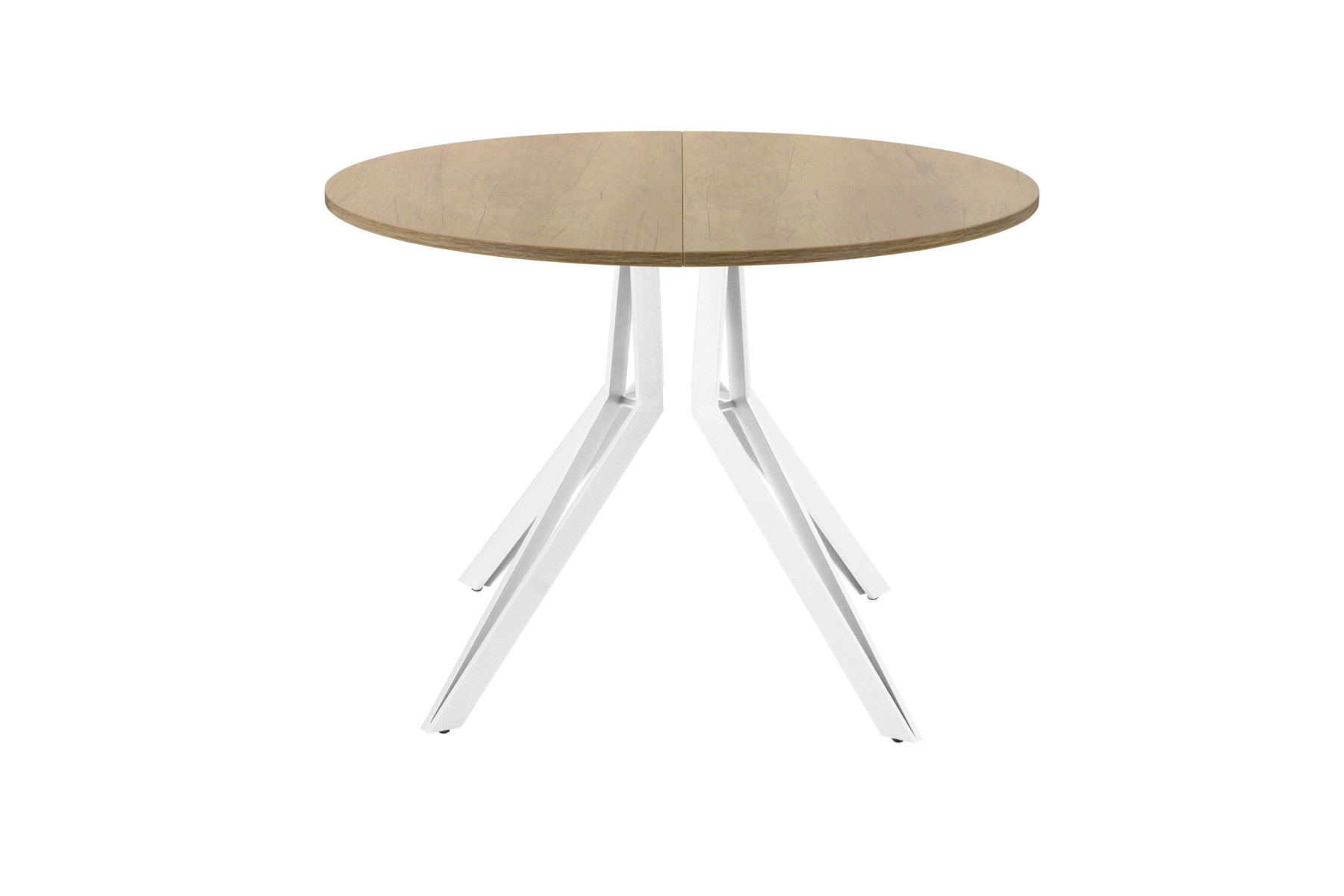 Обеденный стол AMC Elite (серии SLIM) / E21(800) D1 (белый/Дуб Небраска Натуральный)