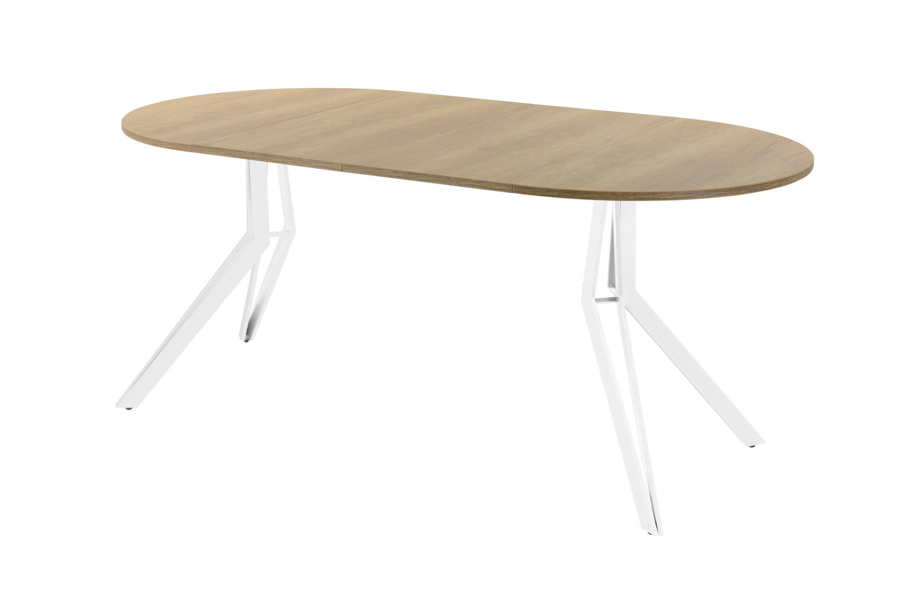 Обеденный стол AMC Elite (серии SLIM) / E21(800) D1 (белый/Дуб Небраска Натуральный)