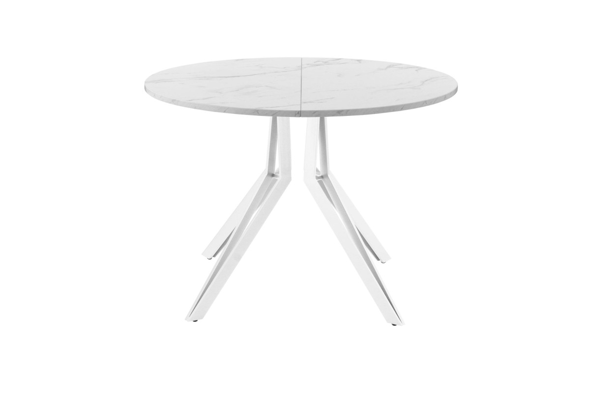 Обеденный стол AMC Elite (серии SLIM) / E21(900) D1 (белый/Мрамор Кристалл)
